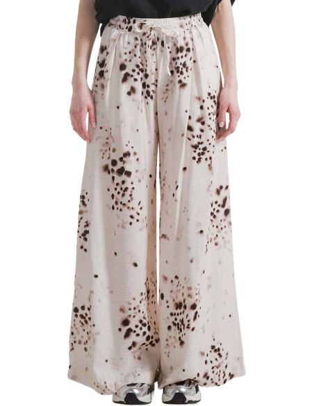ALLOVER CRINKLED VISCOSE WIDE PANTS