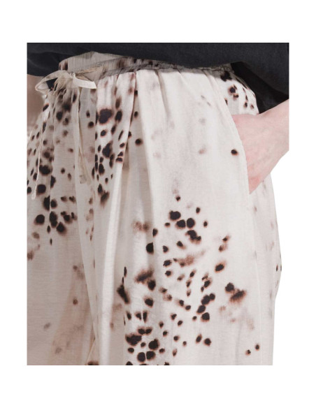 ALLOVER CRINKLED VISCOSE WIDE PANTS