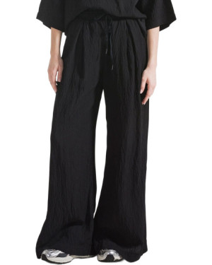 CRINKLED VISCOSE WIDE-PANTS