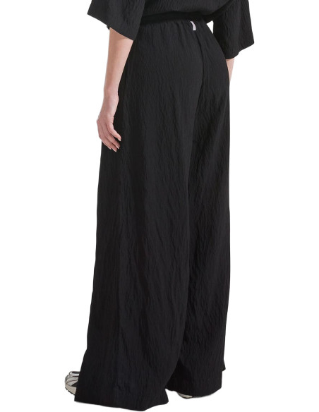 CRINKLED VISCOSE WIDE-PANTS