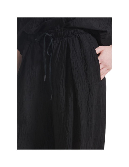 CRINKLED VISCOSE WIDE-PANTS