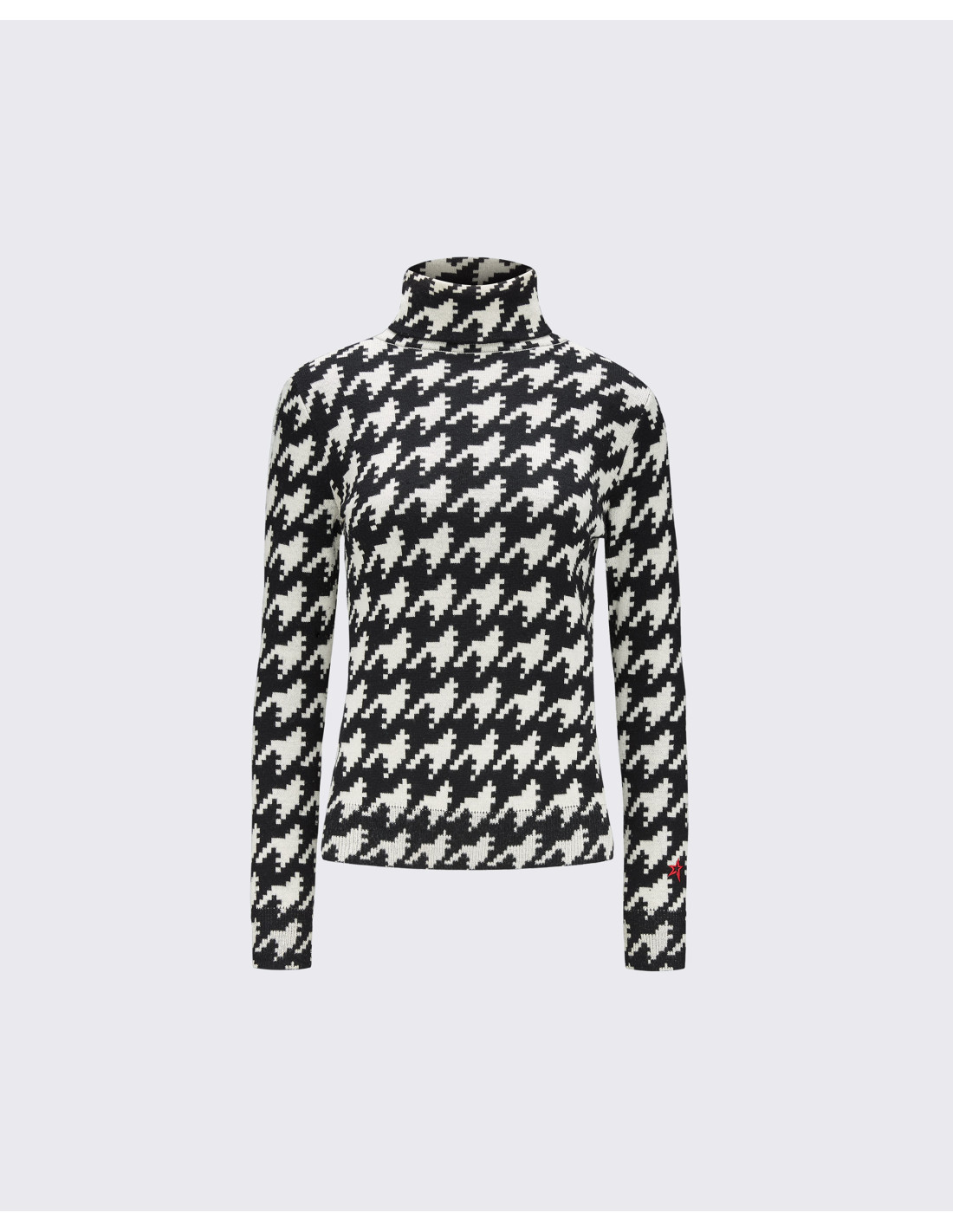 HOUNDSTOOTH TURTLE NECK SWEATER